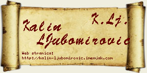 Kalin LJubomirović vizit kartica